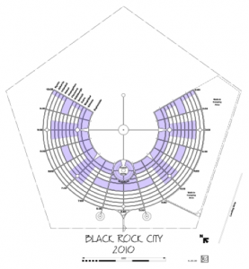 Figure 3: Map of Black Rock City 2010. Burning Man website 