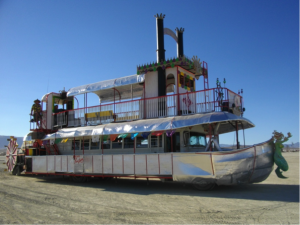 Figure 4: Art car on the Playa. Photograph by author.